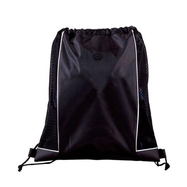 Sea Foam Company Buy Smart Depot G2429 Black Sport Jersey Drawstring Backpack - Black G2429 Black